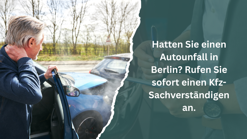 Autoexperte nach einem Unfall in Berlin