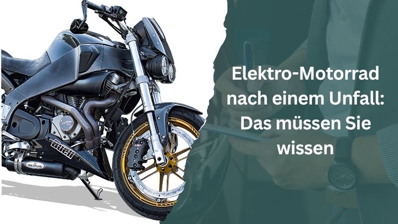 Elektro-Motorrad nach einem Unfall